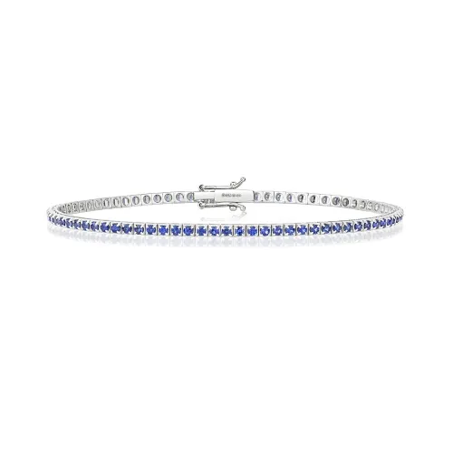 Sapphire Bracelet White Gold 18ct (2.20ct Sapphire)
